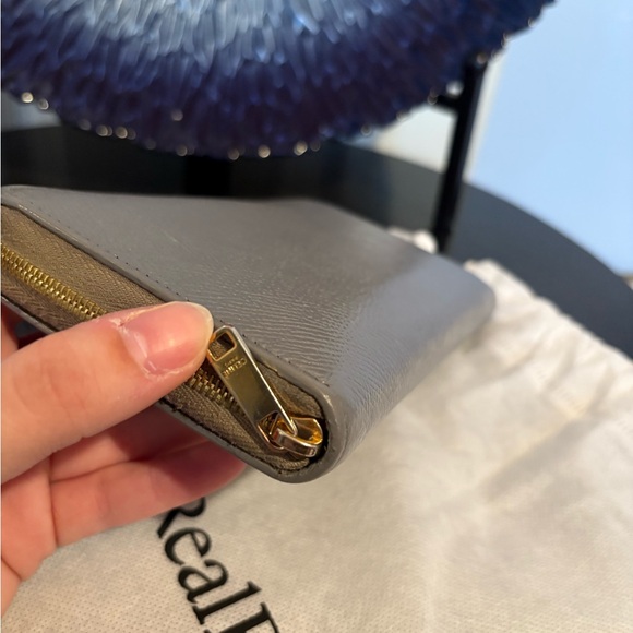 Celine Like New Gray Leather Long Zip Wallet - Picture 6 of 6